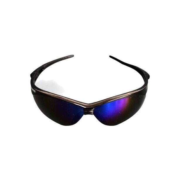 Nemesis Polished Black Gray Lens Sport Wrap Mens Biker Safety Sunglasses - Picture 3 of 16